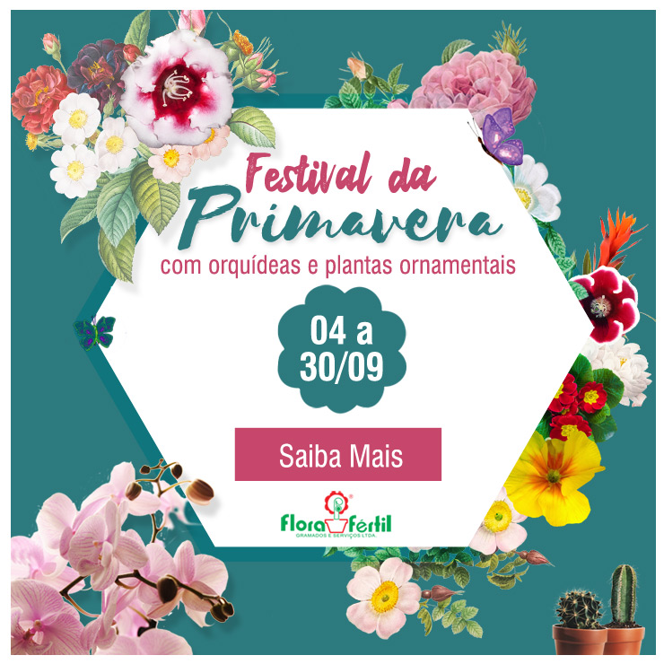 Festival de Primavera com Orquídeas e Plantas Ornamentais